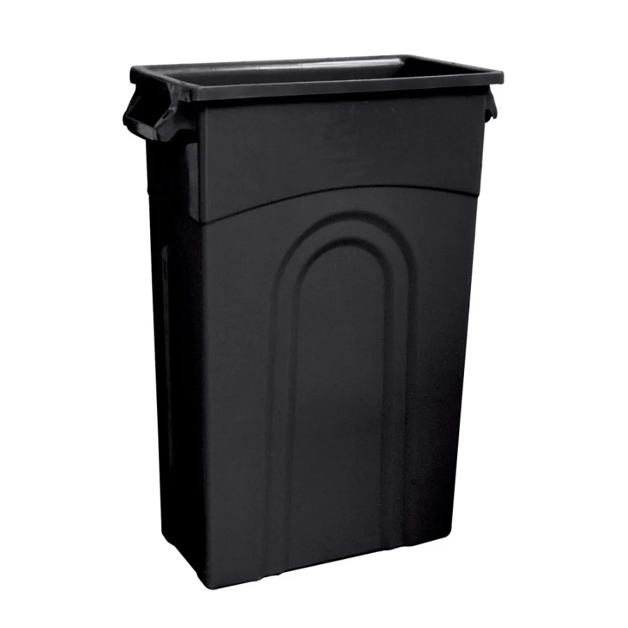 

23 Gallon Heavy Duty Plastic Highboy Garbage Container Black 1 Each