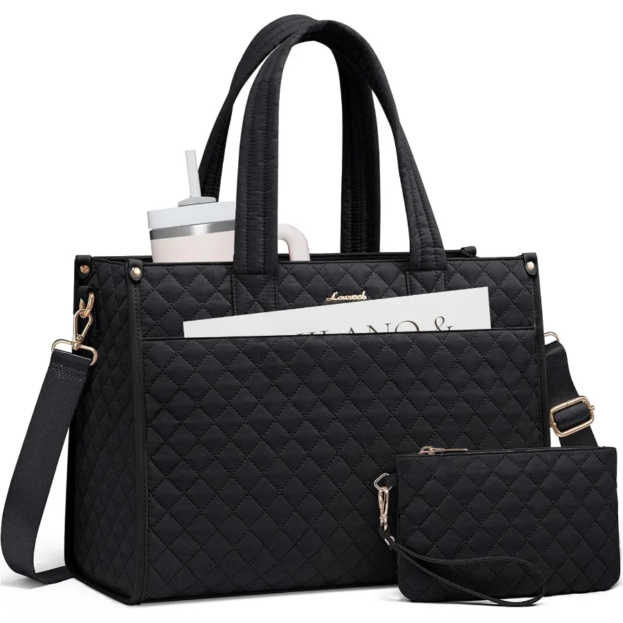 

Женская большая сумка для ноутбука, парусиновая рабочая сумка с клатчем для 15,6-дюймового ноутбука, профессиональная учительская деловая офисная сумка