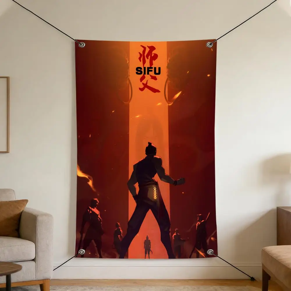 Game S-Sifu Flags Cozy Home Flag 4 Grommets Anti-Wrinkle Waterproo  Indoor
