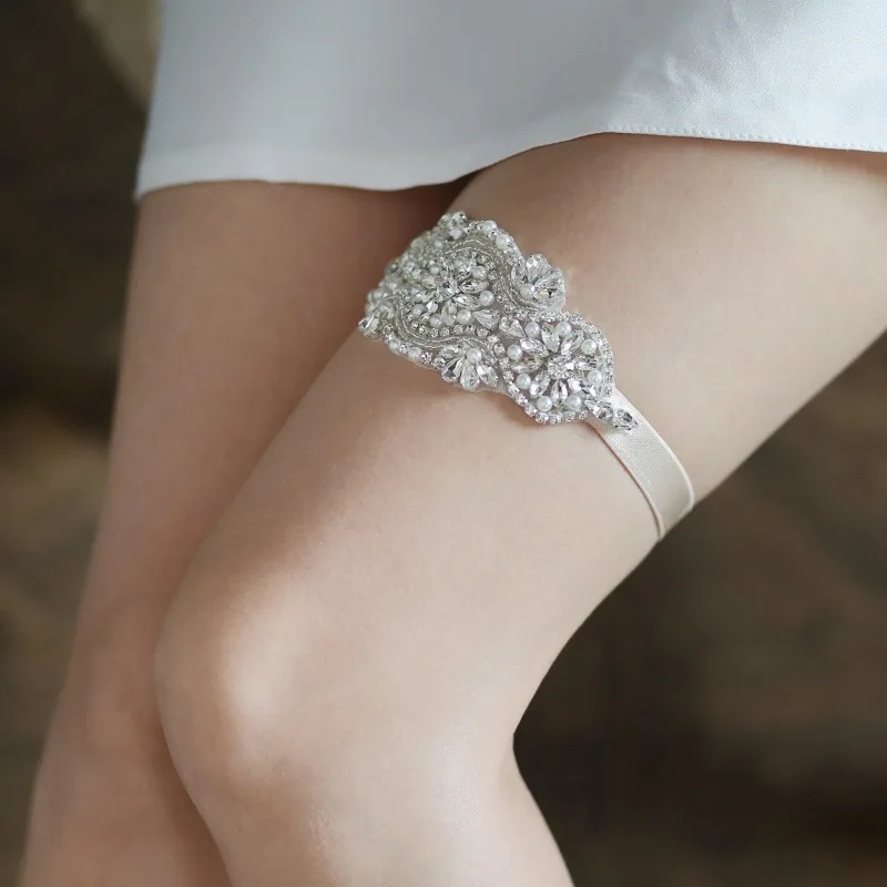 Crystal Stone Bride Leg Ring Corsage Wedding Accessory Legs Decoration Belt