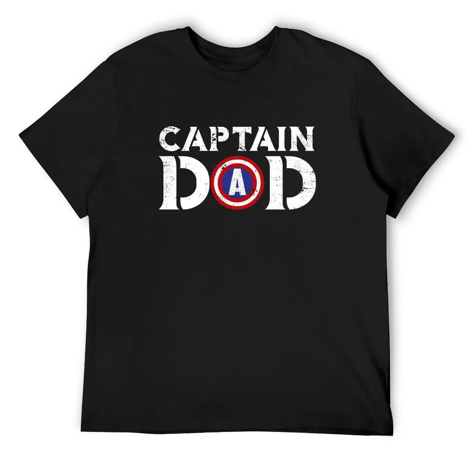 Captain Dad Fathers Shirt American Flag T-Shirt summer top boys whites T-shirt men