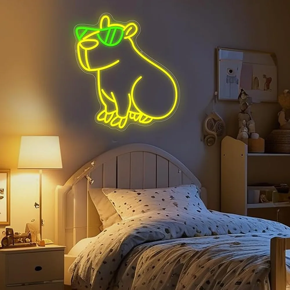 Animal-themed Night Light For Kids With Adorable Soft Lighting Stylish Glasses Bedroom Fun Alike