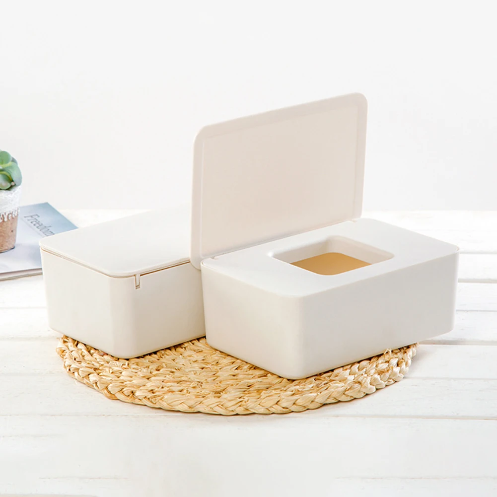 Caixa de tecido molhado selada à prova de poeira, fácil uso, prático, organizador de tecido molhado para sala de estar