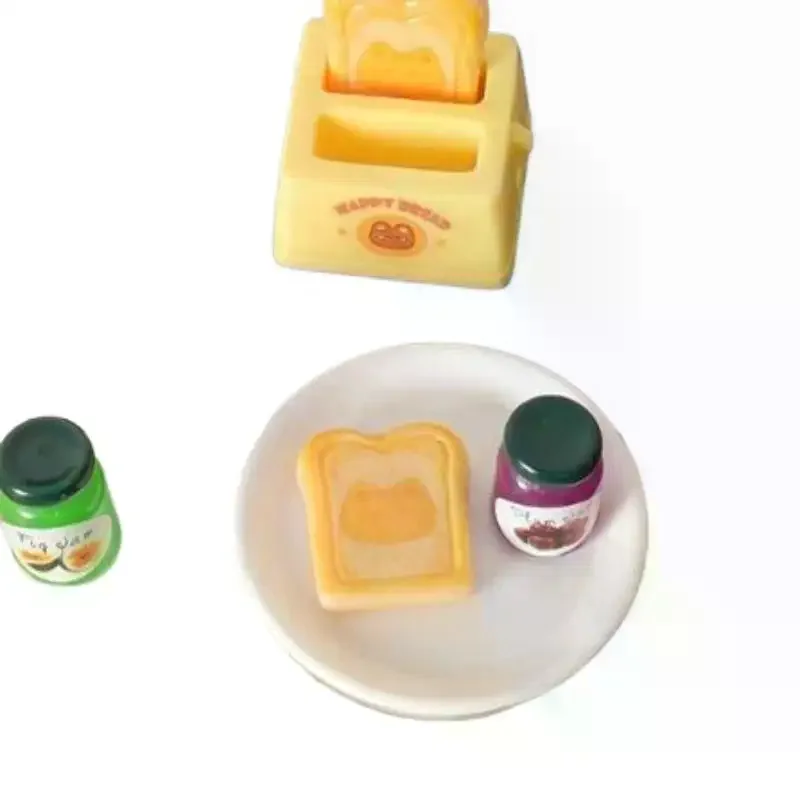 ชุดเครื่องทำขนมปังจำลอง 12 ชิ้น พร้อมแยม คลิปหนีบขนมปัง ของเล่นอาหารจิ๋ว อุปกรณ์ DIY ของตกแต่งบ้านตุ๊กตา