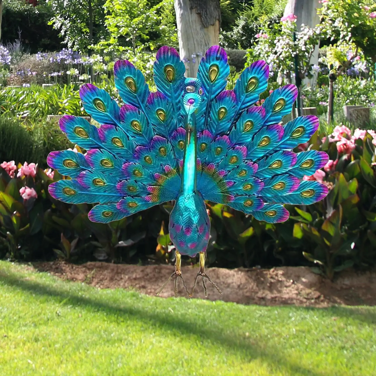 

Realistic Peacock Outdoor Statues Lawn Decor for Pond Backgard Swimming Pool