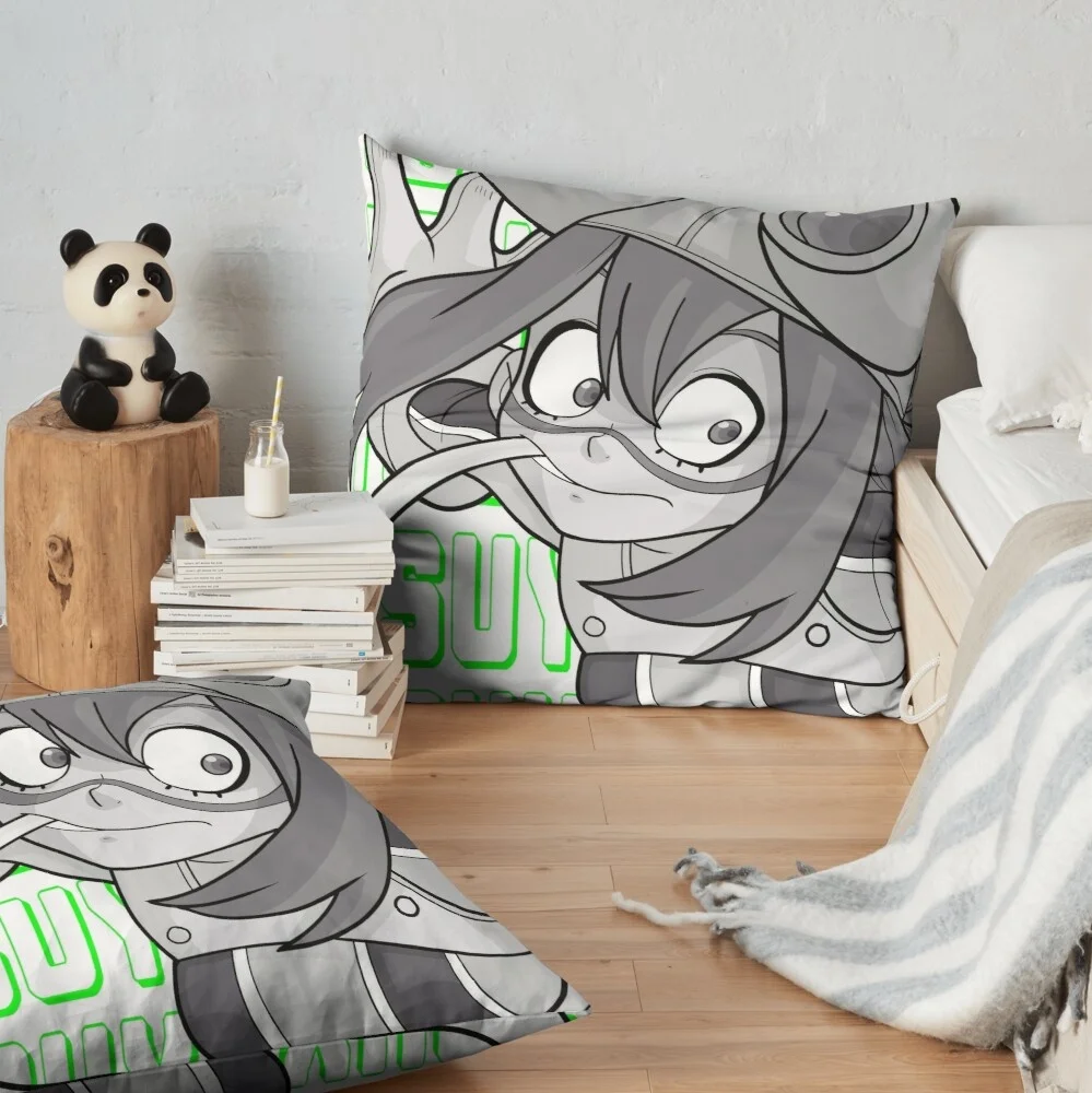 Froppy Tsuyu Asui Sofa Bed Home Decor Pillow Case Cushion Cover Gifts