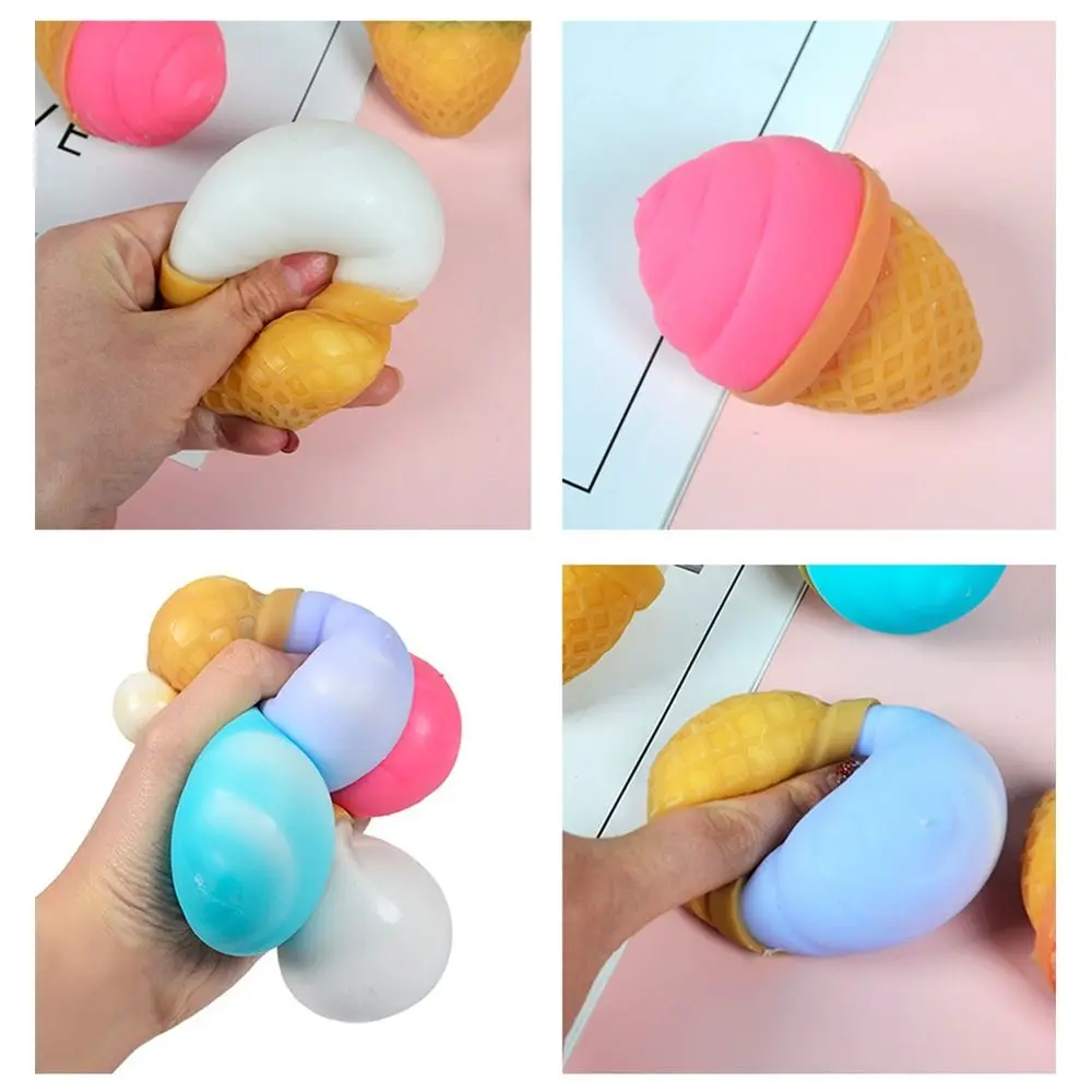 아이스크림 햄버거 스퀴즈 장난감 감각 장난감 TPR 시뮬레이션 음식 Fidget 장난감 실리콘 3D 핀치 감압 장난감 어린이 트릭 인형