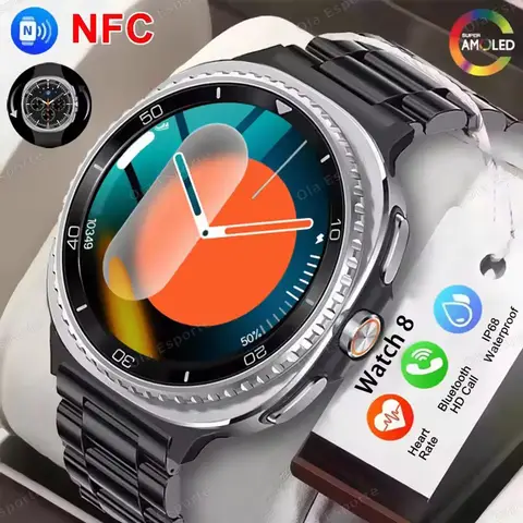 New Watch 8 Ultra Smart Watch Rotating dial Health Monitor Bluetooth Call Sports Mode NFC IP68 Waterproof Smartwatch Men Women