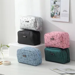 New Women Travel Cosmetic Bag Multifunction Geometric Makeup Bags Waterproof Portable Toiletries Organizer Make Up Cases 2024