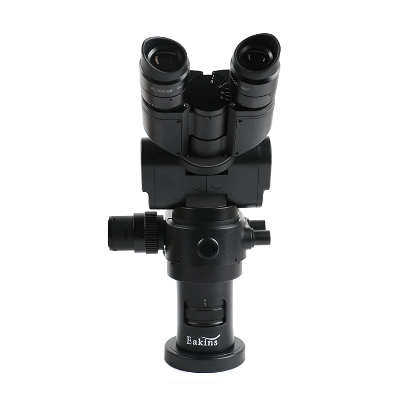 Rotatable 7-45X Simul-Focus Continuous Zoom Stereo Trinocular Microscope WF10X/22MM Wide Field Eyepiece 8 Zone Ring Light