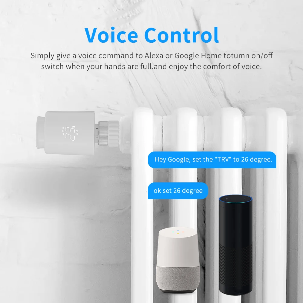 Tuya ZigBee صمام مشعاع حراري موفر للطاقة منظم حرارة للتحكم المنزلي الذكي يدعم Alexa وGoogle Home #5