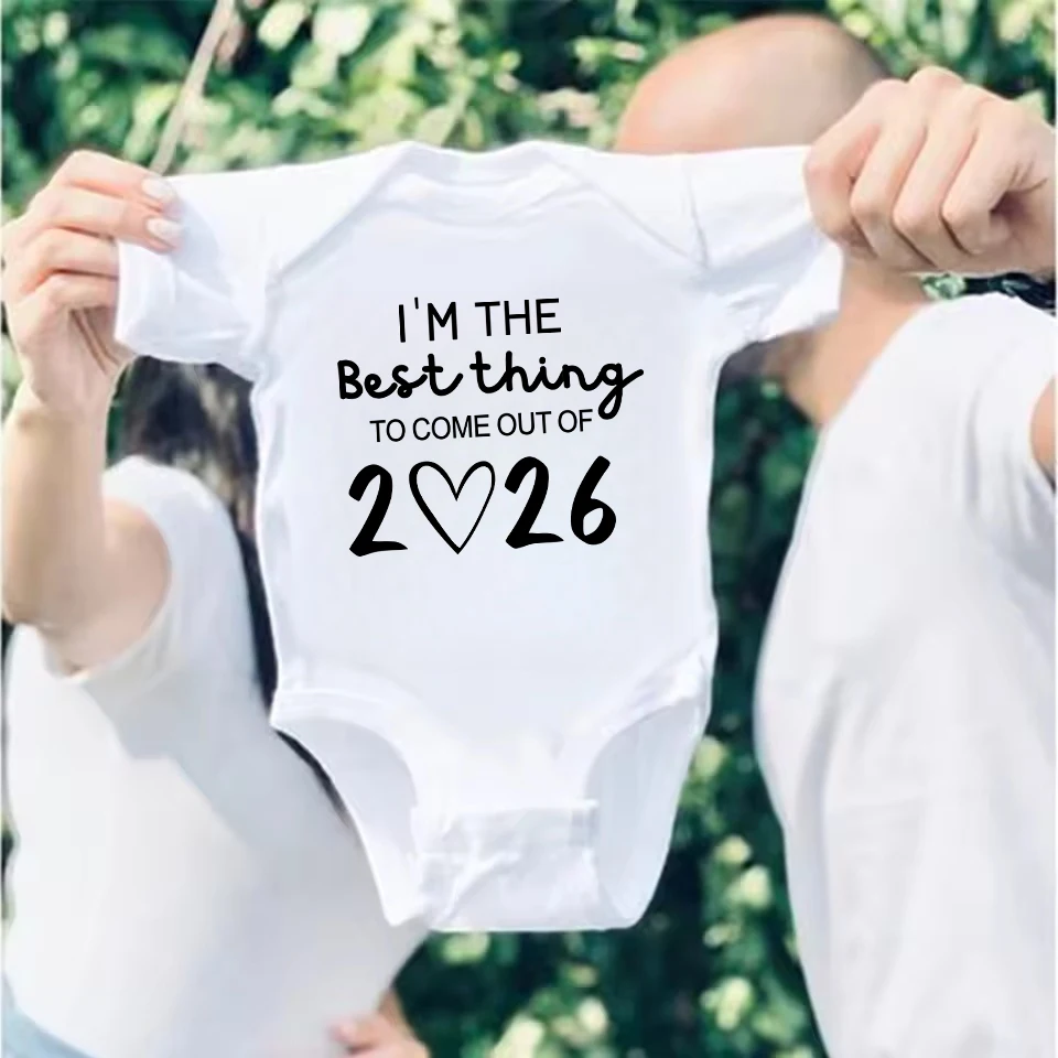 

I'm the Best Thing 2026 Newborn Baby Clothes White Cotton Summer Infant Bodysuits Short Sleeve Boys Girls Romper