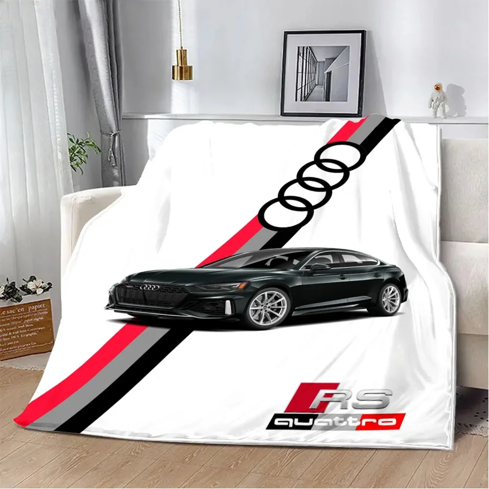 Luxury Sports Car RS A-audis Printed Blanket Picnic Blankets Warm Blanket Soft and Comfortable Blanket Home Travel Birthday