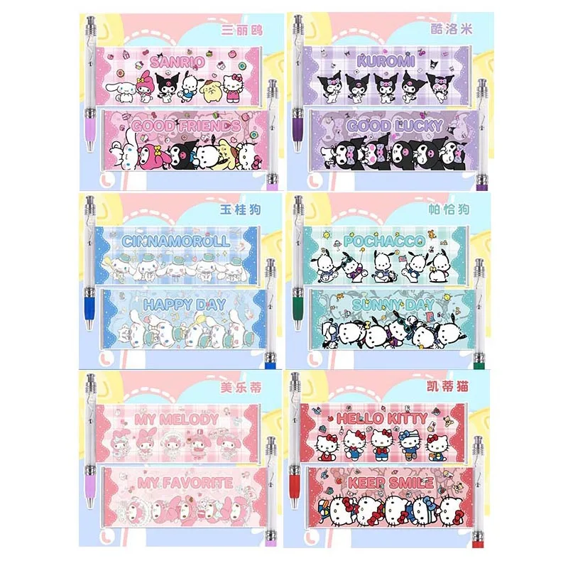 

35pcs/lot Sanrio Melody Pochacco Gel Pen Creative Kitty 0.5mm Black Ink Neutral Pens Promotional Gift Office School Supply