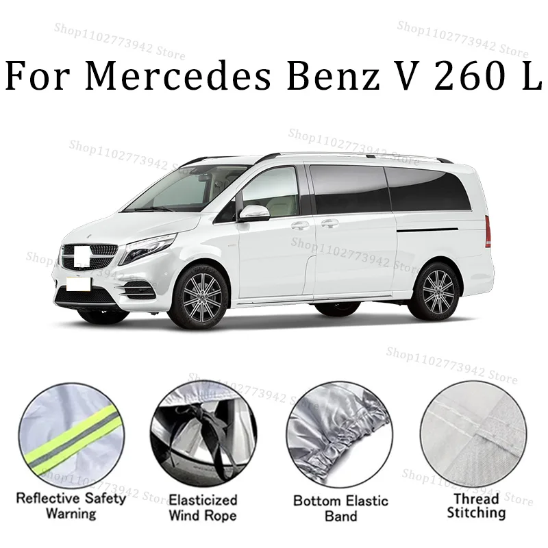 

For Mercedes Benz V 260 L Car Cover Car Waterproof All Weather Automobiles Full Exterior Covers - Sun-proof Outdoor Anti scratch