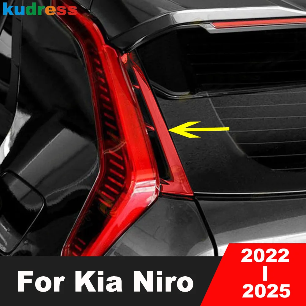 

For Kia Niro 2022 2023 2024 2025 Red Rear Window Cover Trim Tail Windows Side Wing Spoiler Frame Trims Car Accessories