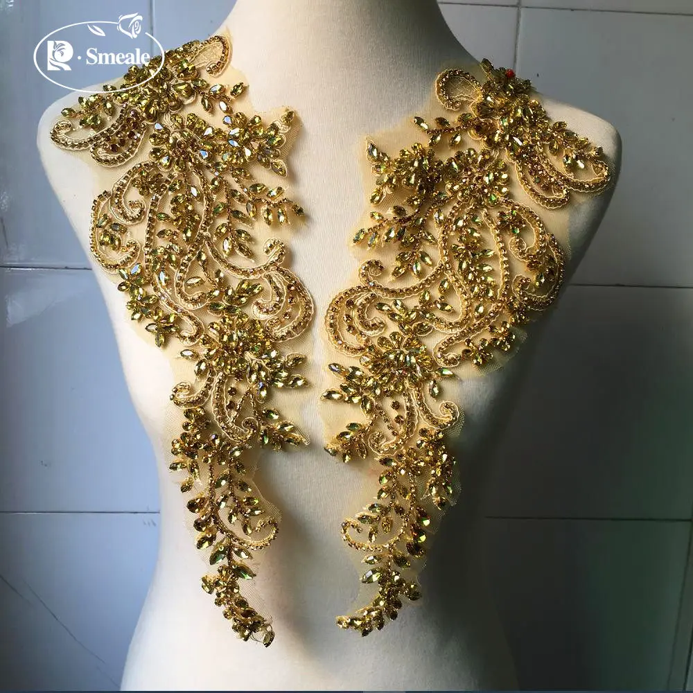 Dingzhu-Water Diamond Large Flower, Transparent Mesh Bottom Material,Lace Handmade, DIY Clothing Accessories for Wedding Dresses