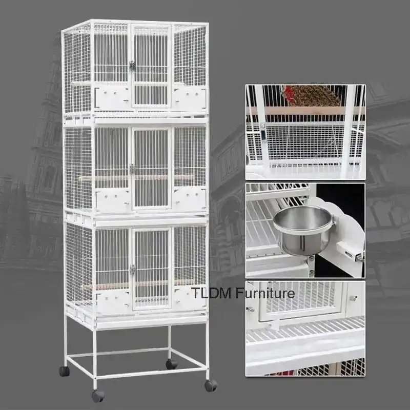 

Iron Bird Cages Feeder Outdoor Budgie Breeding Box Large Bird Cage Parrot Stand Cabane Oiseau Exterieur Pet Products h