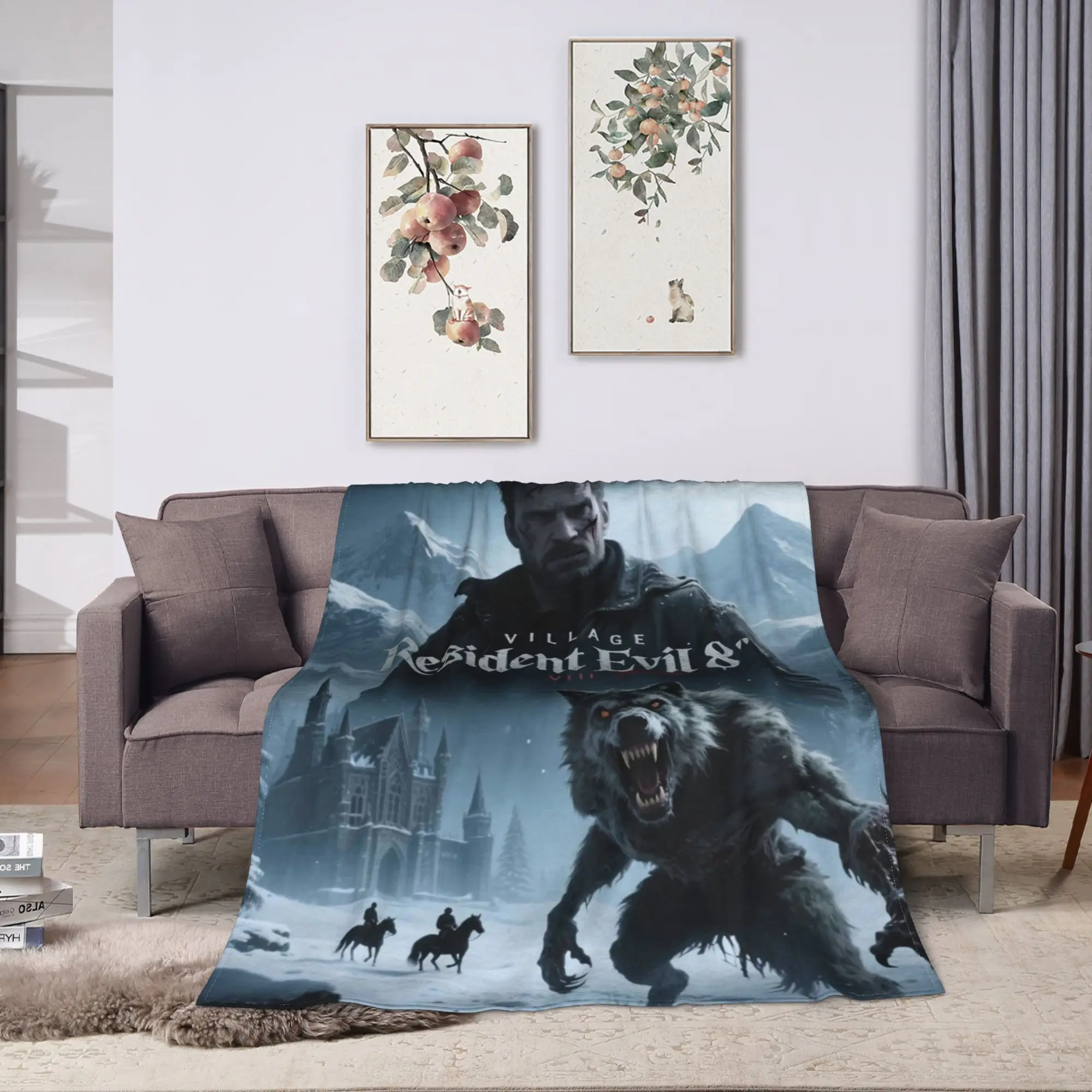 Resident Evils Village Plush Blanket Child  Flannel Throw Blanket For Bedroom Super Soft Design Quality Bedspread Birthday Gift