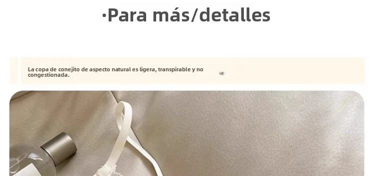 Sujetador sexy de encaje tipo conejita para mujer, sin costuras, con espalda hermosa, sin tirantes, que reduce el tamaño del ...