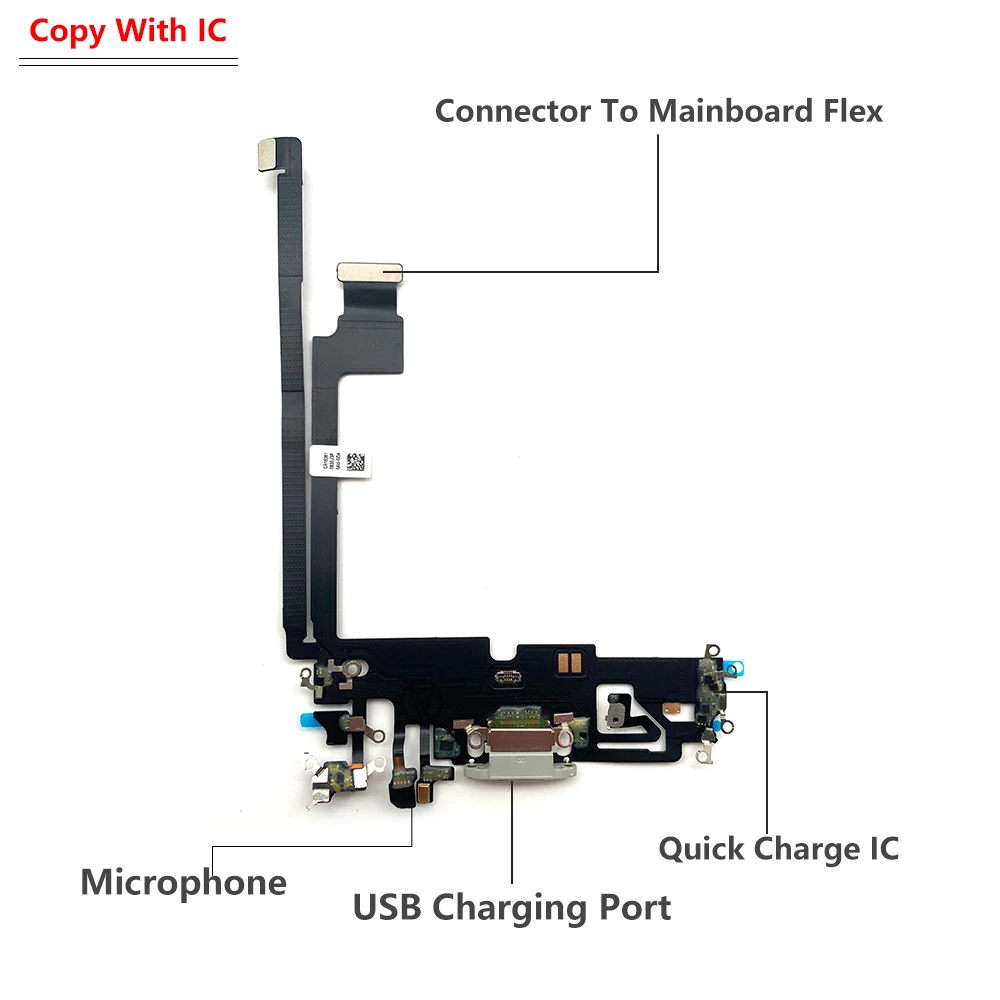 Nieuwe Usb Micro Charger Charging Port Dock Connector Microfoon Board Flex Kabel Voor Iphone 12 Pro Max 12 Mini Copy met Ic