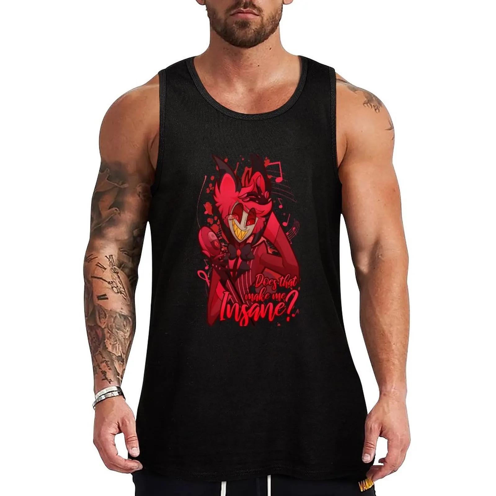 

Insane - Alastor the Radio Demon Tank Top Men's gym clothing basketball