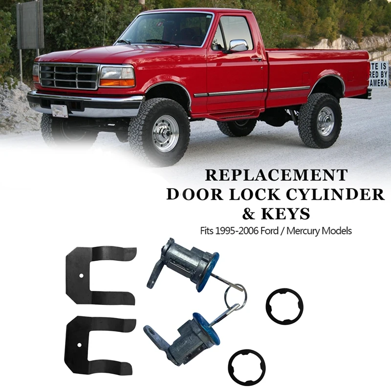 DL15504 Door Lock Cylinder & Keys For Ford Mercury LTD Mustang Pinto Torino Econoline F100 F150 F250 F350