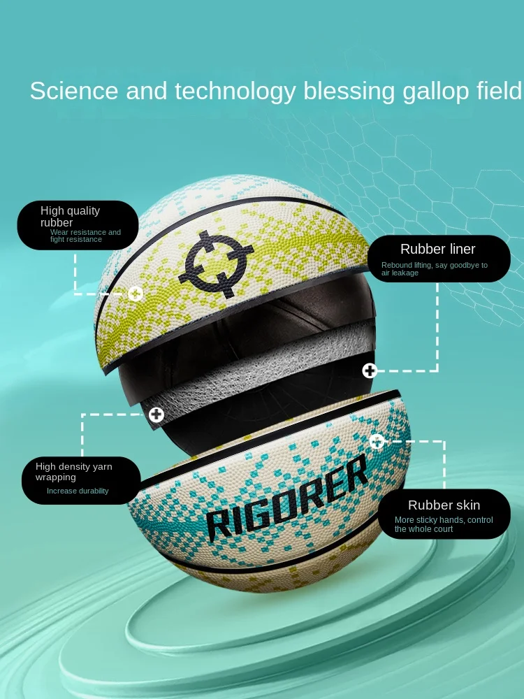 RIGORER 농구 No.7 Reaves 성인 학생 야외 스포츠 미끄럼 방지 내마모성 고무 공 경쟁 훈련 농구