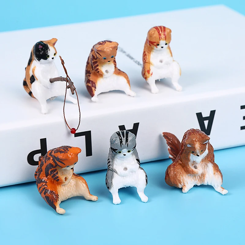 1PC Small Fishing Cat Creative Aquarium Decoration Aquarium Accessories Fish Tank Accessories Aquarium Accessories Decoracion