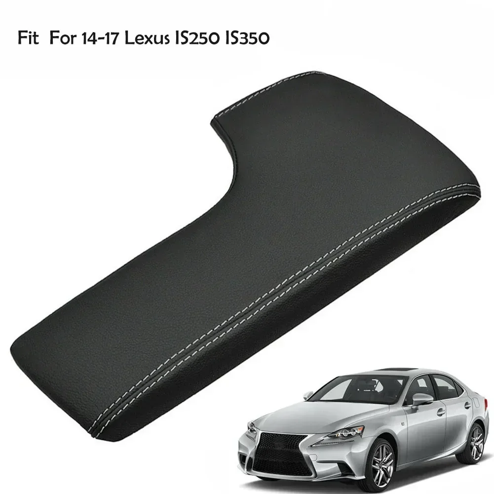 Custom Fit Microfiber Leather Center Console Lid Armrest Cover For Lexus I 50 IS350 1417 Gray Stitch Personalized Style