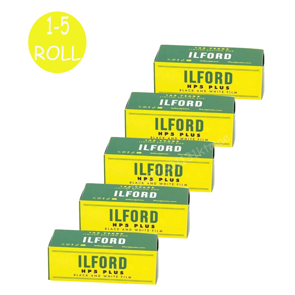 1/3/5 ROLLS ILFORD 145th Anniversary Vintage  Edition ILFORD HP5 PLUS 400  120 black and white film（Shelf life ：2028）