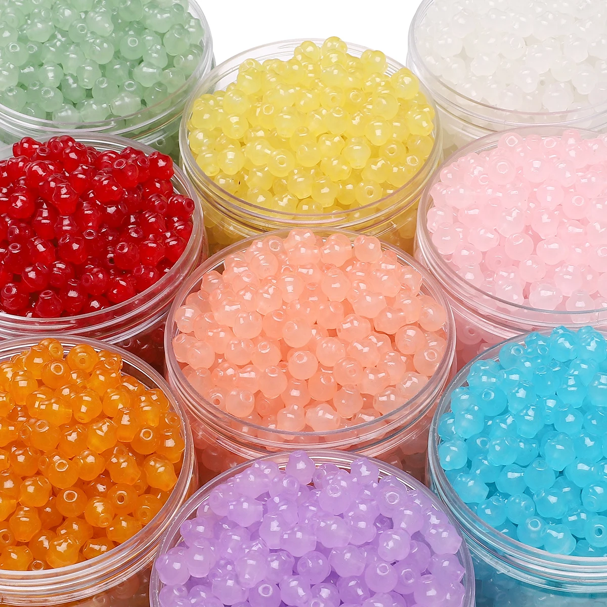 

20pcs 8x9mm Glass Lantern Beads Loose Spacer Beads Charm for Jwelry Making DIY Bracelets Necklace Earring DIY Accessories