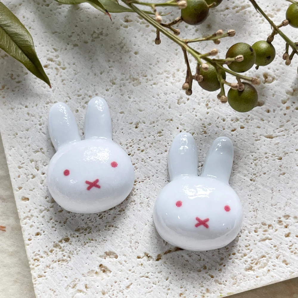 20 قطعة Kawaii Miffy لتقوم بها بنفسك كريم الغراء اليدوية الديكور حزمة المواد الإبداعية لملحقات الراتنج دمى هدايا