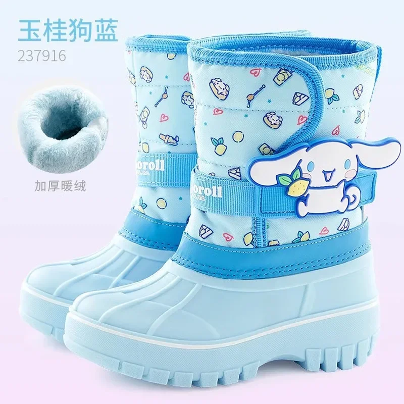 Sanrio Hello Kitty Anime Kawaiii Mode Pluche Snowboots Leuke My Melody Cinnamoroll Waterdichte Warme Schoenen Cadeau voor Kind verjaardag