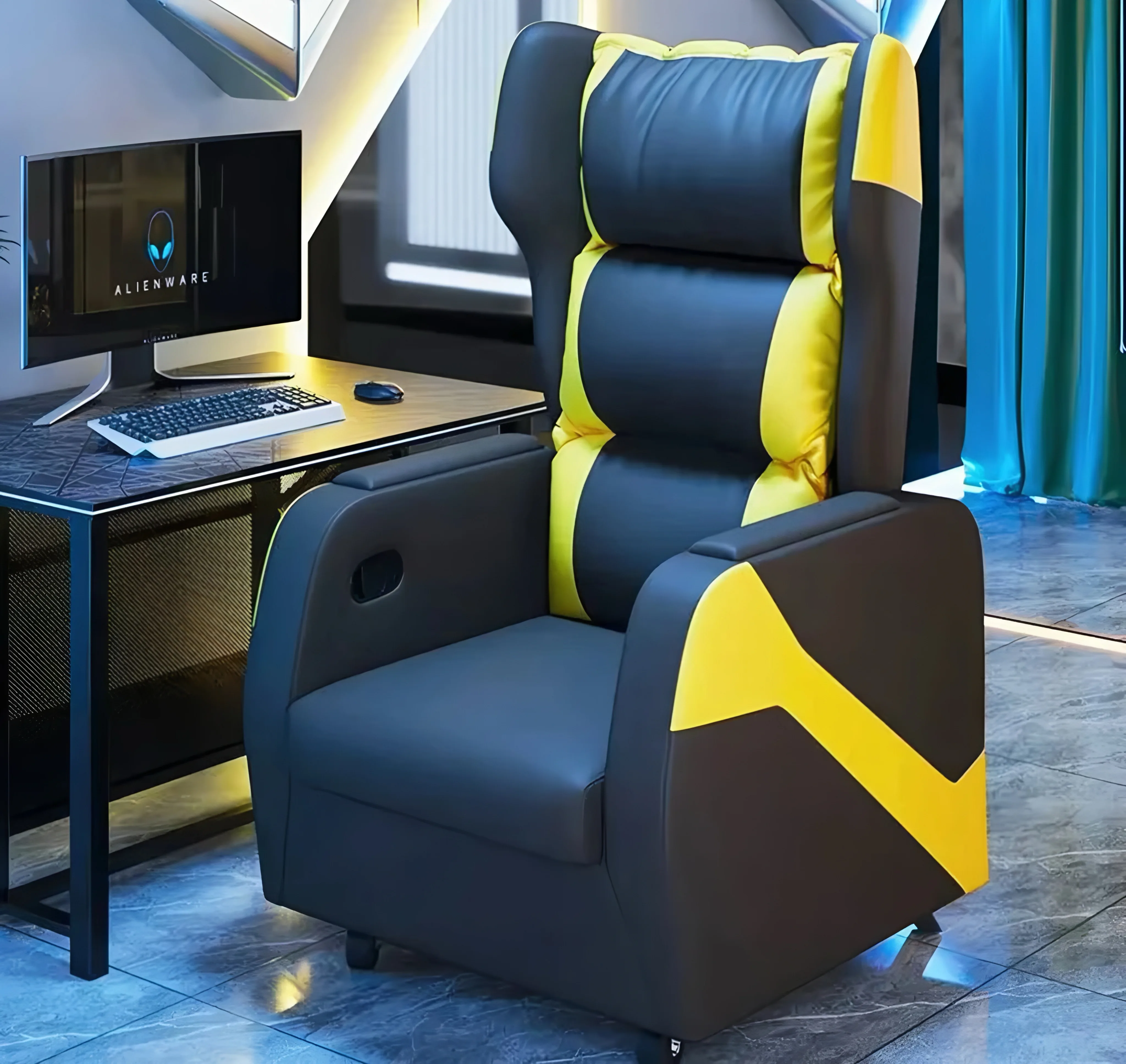 # 현대식 1인용 리클라이닝 게이밍 소파, 조절 가능한 - Esports Gaming Hotel 리뷰 및 가격