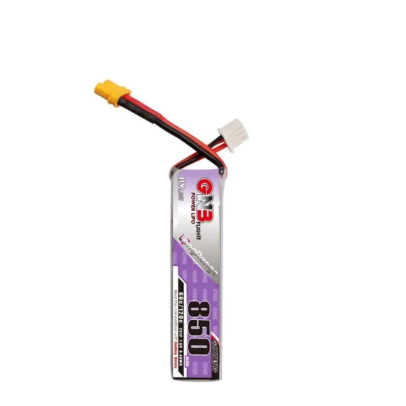 1-10Pcs GNB 2S 850mAh 7.6V 60C HV Lipo แบตเตอรี่ XT30U-F ปลั๊กสําหรับ Happymodel FPV Racing Cine Whoop BetaFPV Drone RC อะไหล่