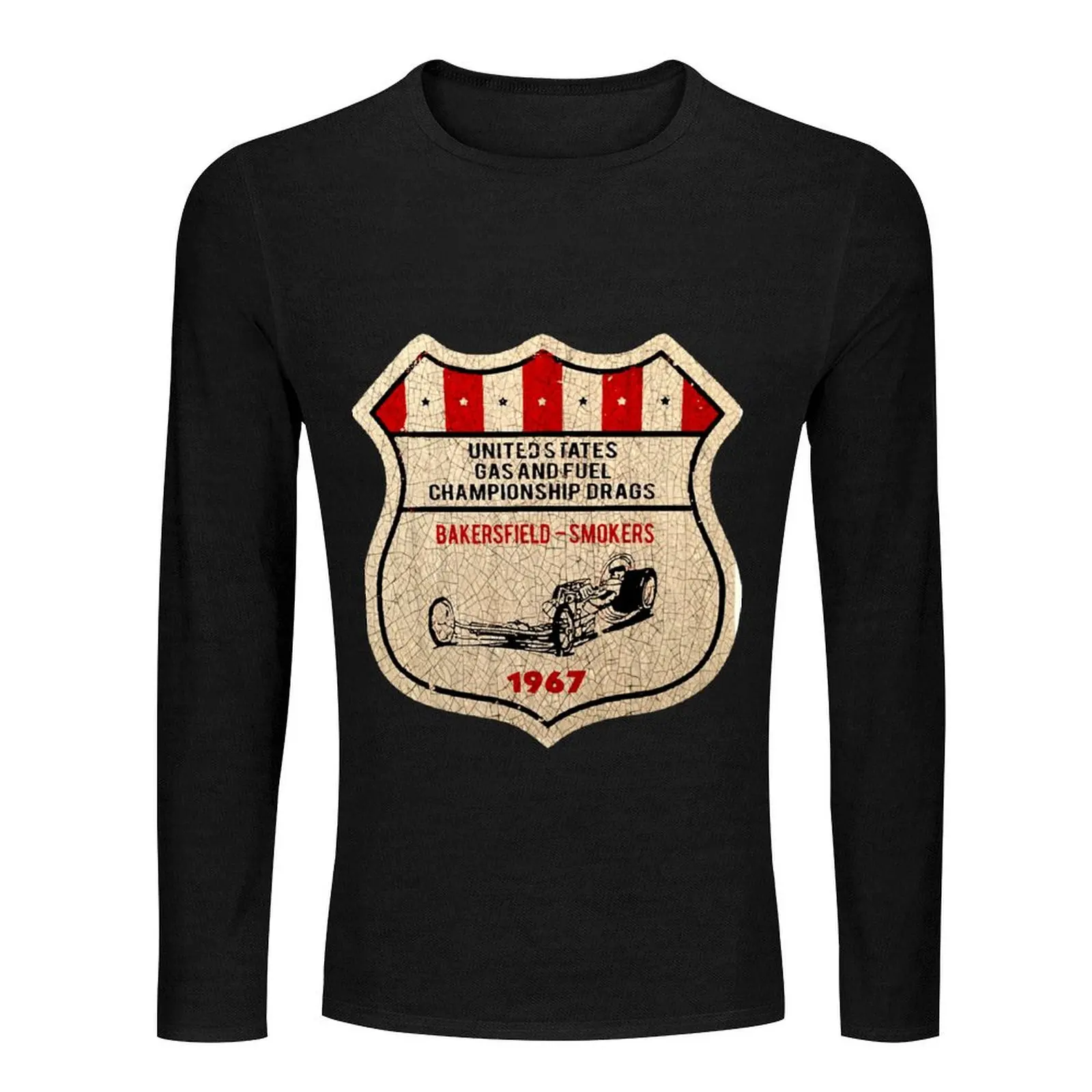 Bakersfield Drag Races 1967 Sticker Long T-Shirt tees animal print shirt for boys big and tall t shirts for men