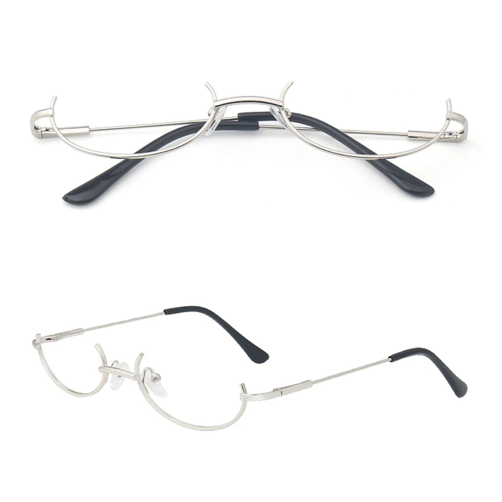 Lower Half Frame Glasses Spectacles Decoration Party Eyewear Anime Glasses Frame Photos Props Accessories