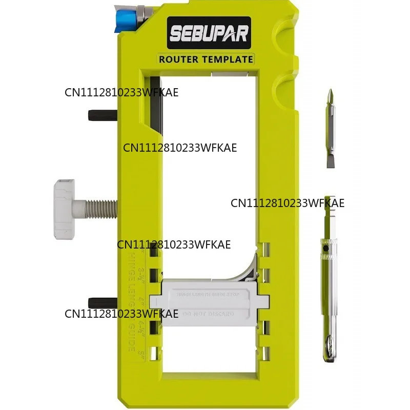 New Aluminum Hinged Door Lock Hole Positioner, Door Hinge Mounting Kit/Mortiser Template