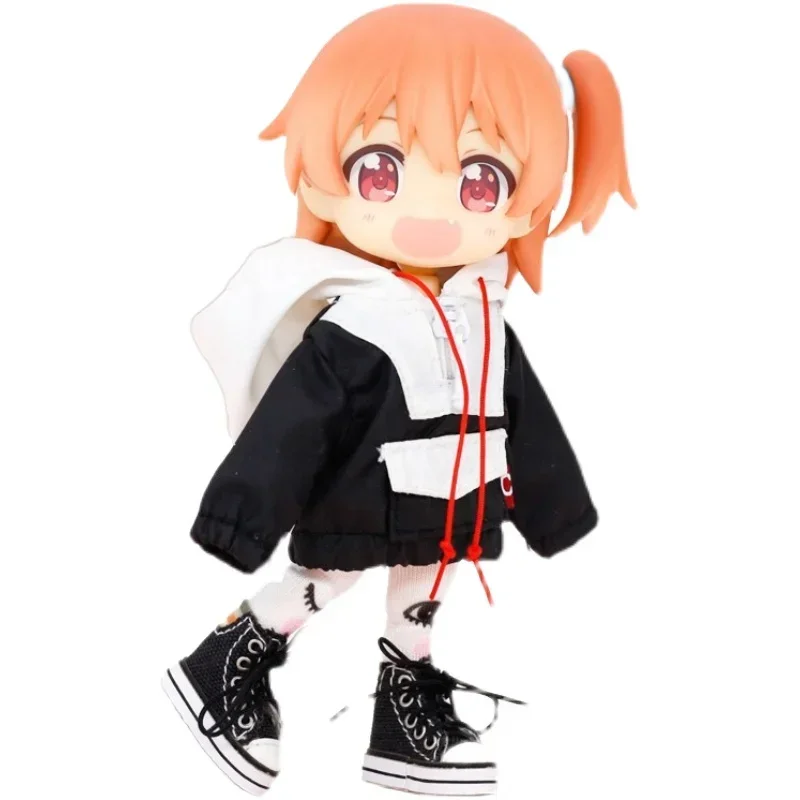 Ob11mollyP9 스포츠 까마귀 까마귀 패치 워크 컬러 카디건 코트 인형 옷 1/12 bjd GSC 인형 옷 인형 액세서리