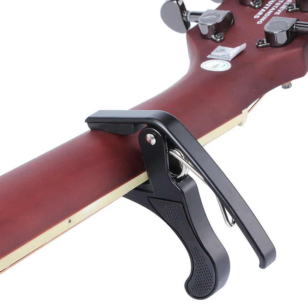 كابو جيتار معدني شديد التحمل باللون الأسود أداة احترافية كابو للقيثارة الكهربائية الصوتية البانجو باس مندولين