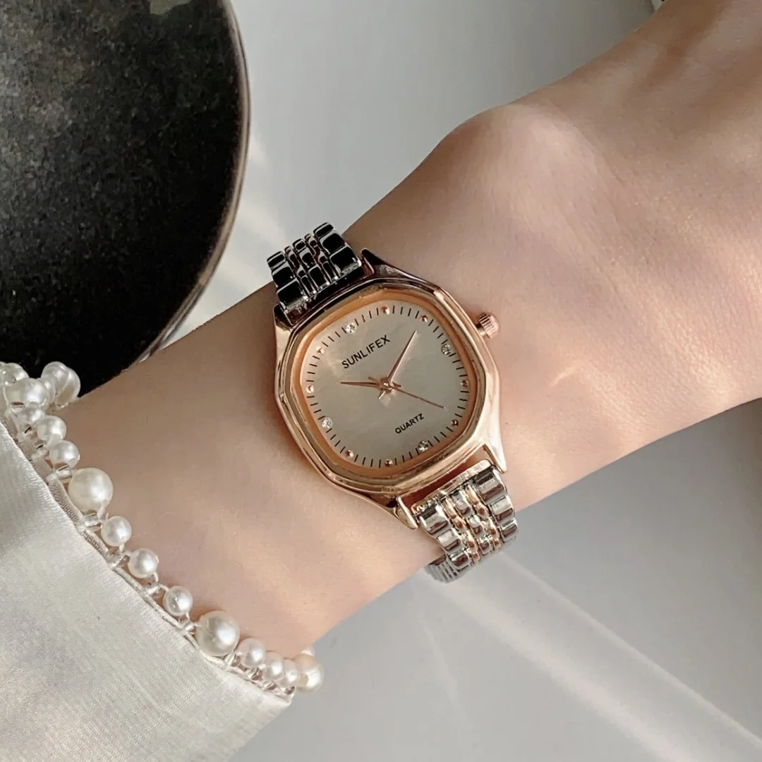 Silver Watch Fashion Ladies Steel Chain Quartz Watch Birthday Gift Business Wristwatch Watches Women Relogio Feminino Relojes