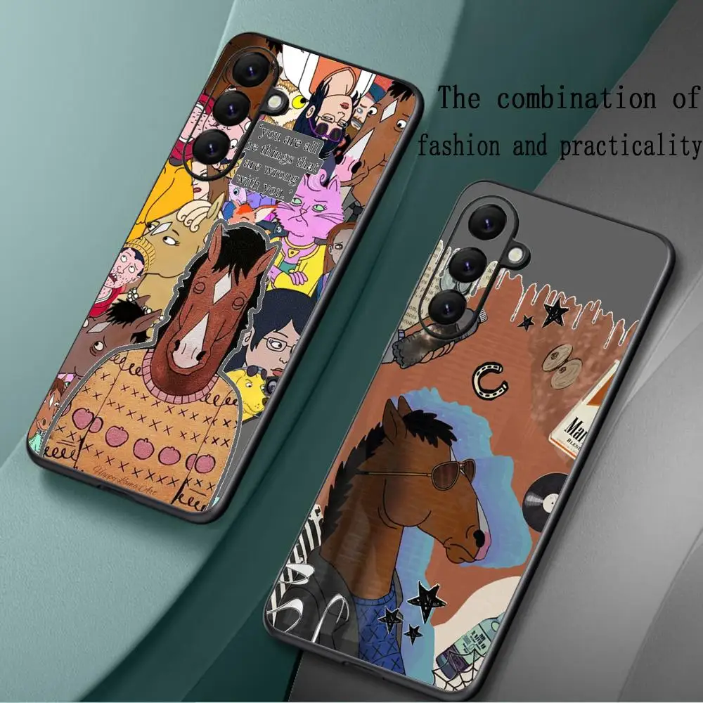 B-Bojack horse cool design Phone Case For Samsung Galaxy S25 S24 S23 S22 S21 S20 Plus Ultra Note20 Soft Black