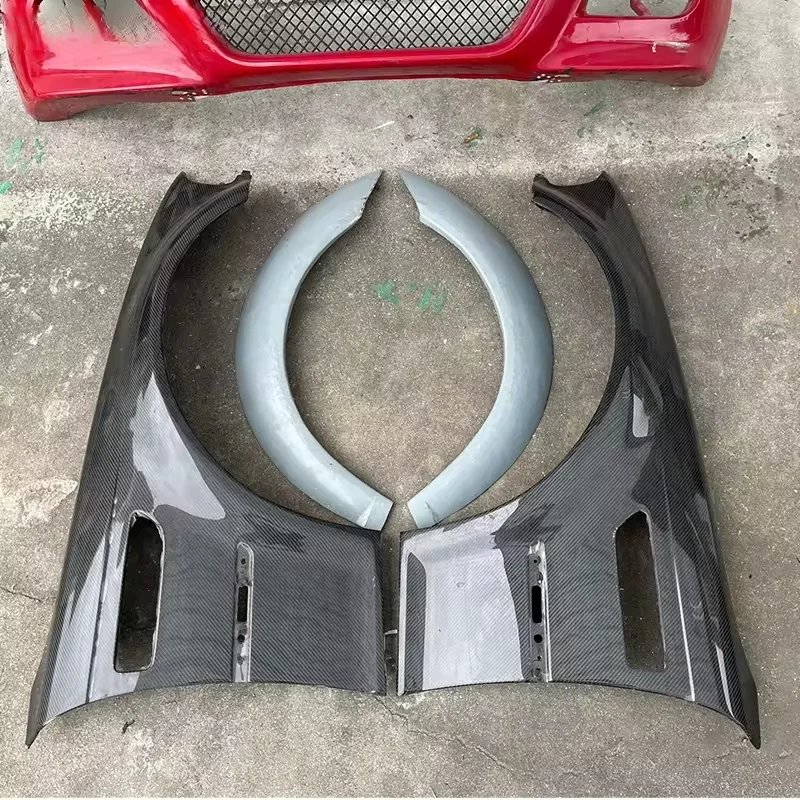 For BMW E46 M3 1998-05 Carbon Fiber Exterior Side Door  Vents Panels Trim Cover