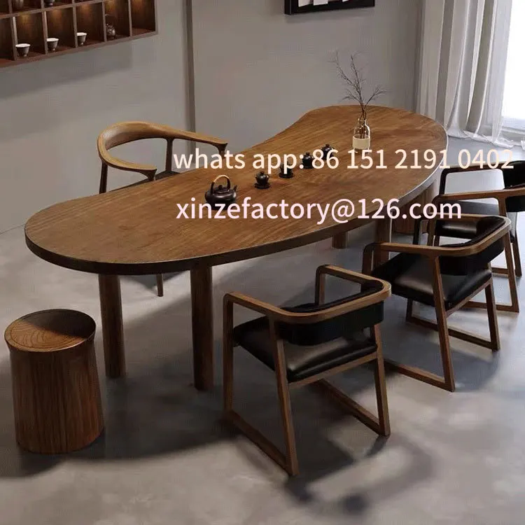 

Customizable Tea Table Balcony Bedroom Tea Table and Chair Combination Modern Simple Creative Curved New Tea Table and Chair