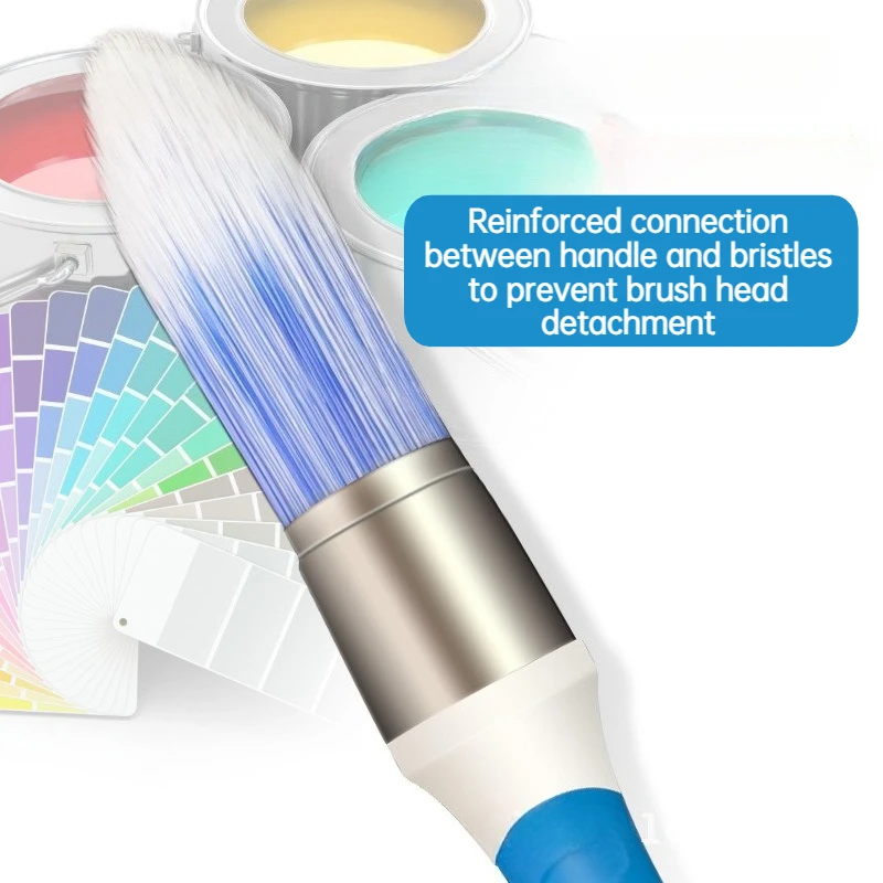 3-Pack Trim Paint Brush Ergonomic Non-Slip Handle Synthetic Bristles Multi-purpose Paintbrush Cleaning Tool for Painting