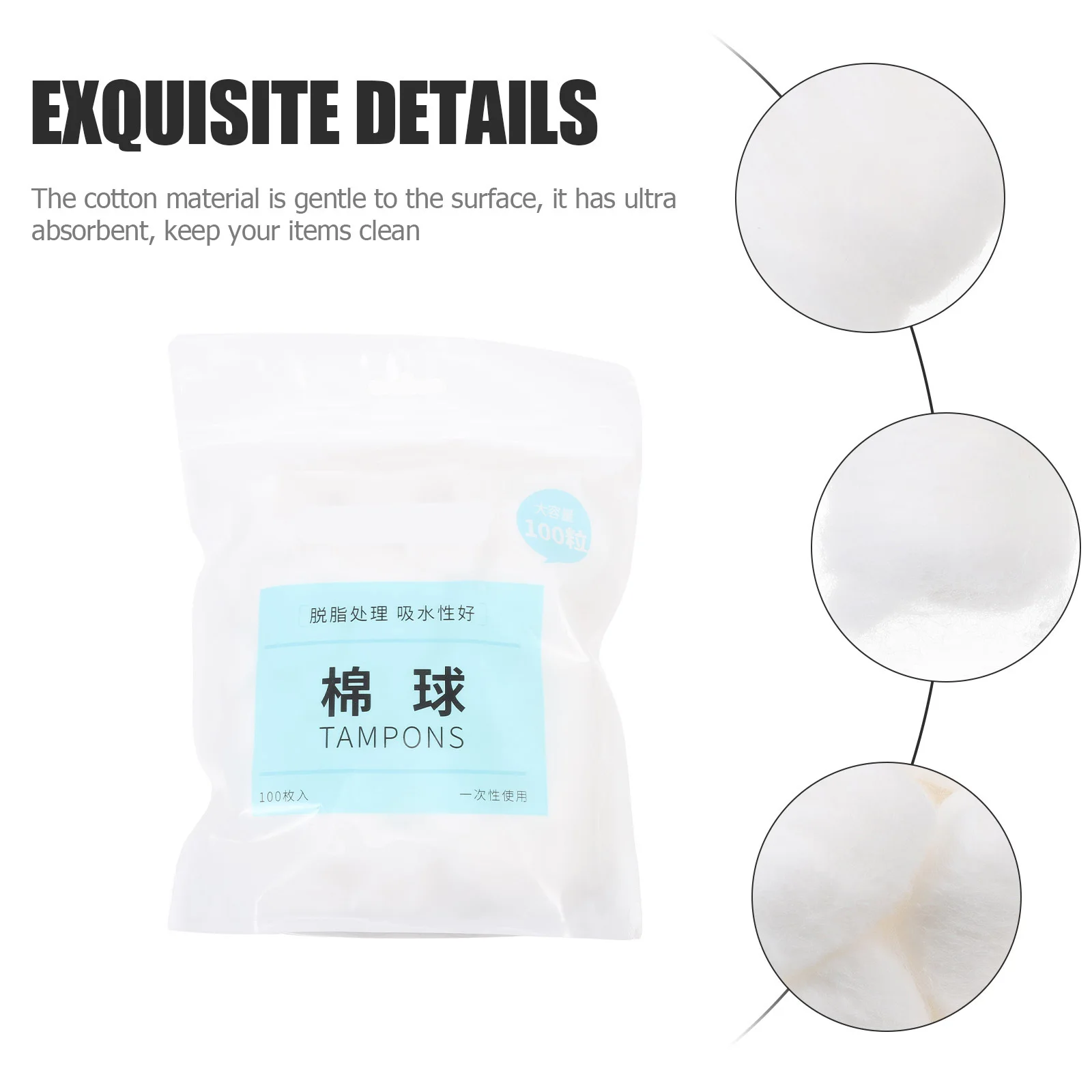 200pcs Makeup Remover Cotton Balls Premium Absorbent For Tattoo Salon Beauty First Aid Disposable Cleaning Supplies
