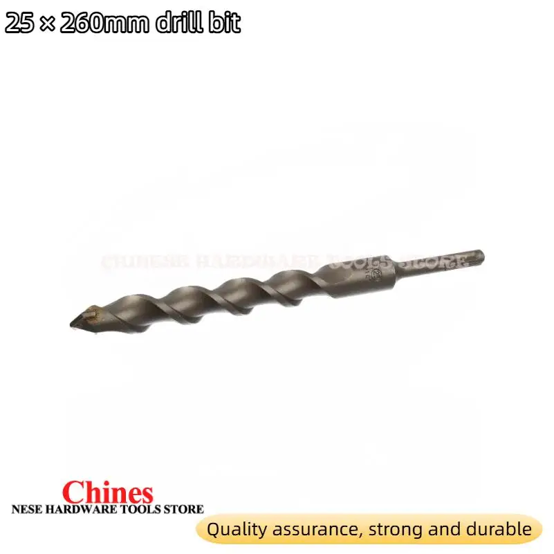 ดอกสว่านคอนกรีต SDS Plus ขนาด 25 มม. แบบสองหัว สำหรับสว่านกระแทก 260 มม. ใช้กับกำแพง อิฐ บล็อก สว่านไฟฟ้า ดอกสว่านงานก่ออิฐ 1 ชิ้น