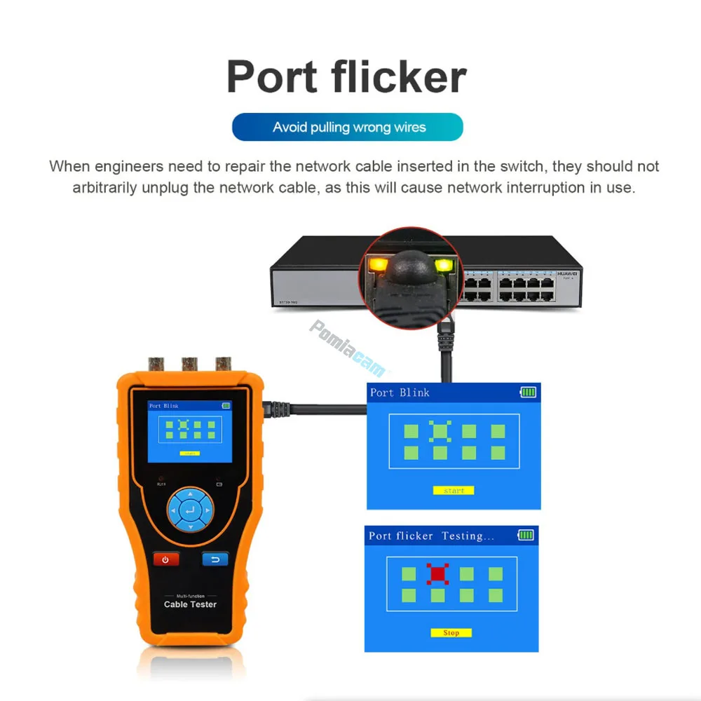 TDI Fault Location HD Coaxial Video Level Meter Network Cable Tester for AHD TVI CVI CVBS CCTV Systems LT-1200T Multifunctional