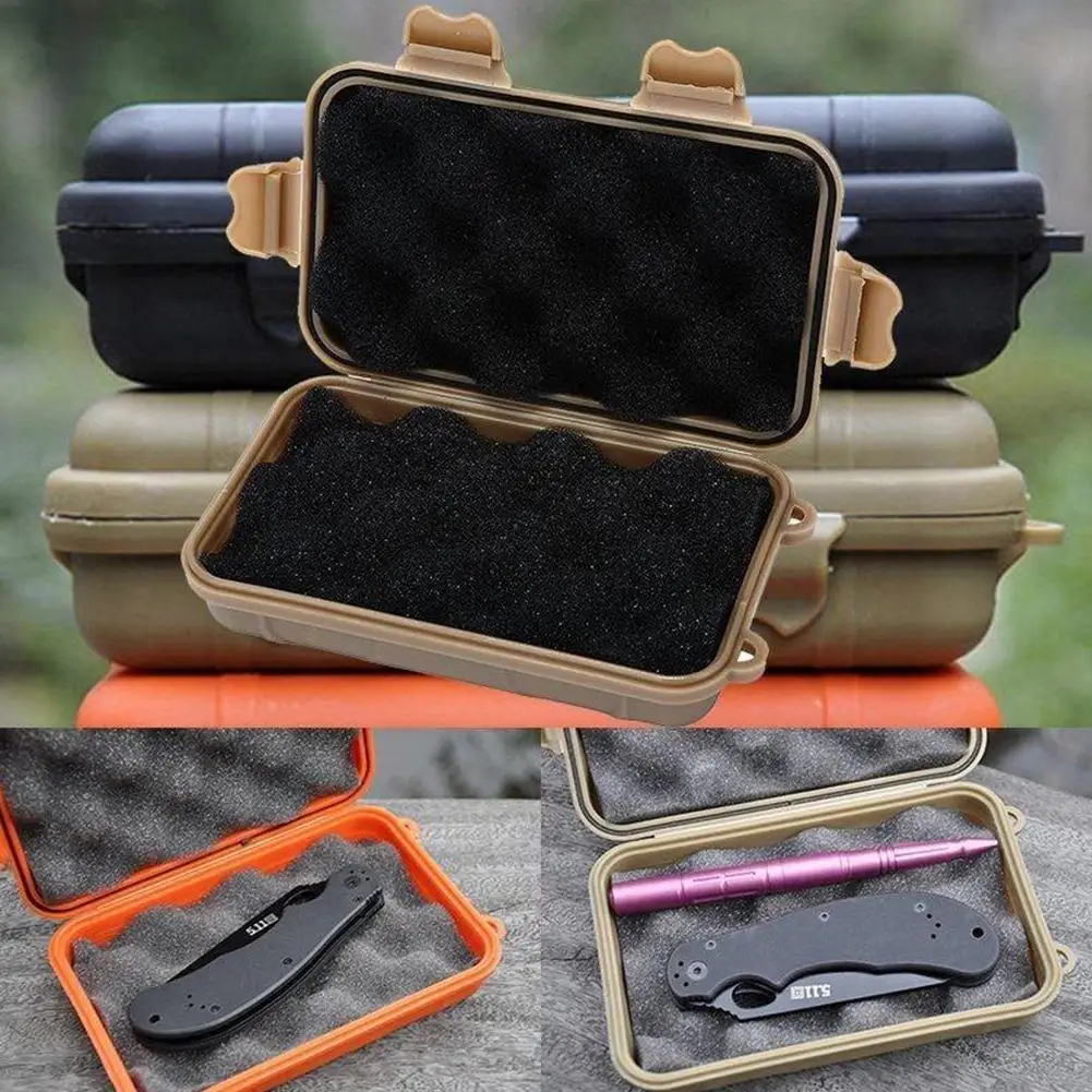 Outdoor Shockproof Waterproof Boxes Survival Airtight Case Storage EDC Travel Matches Tools Sealed Containers 3 Colors